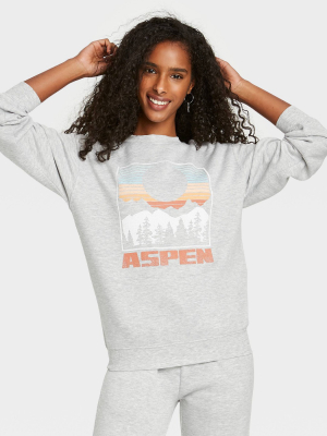 Women's Aspen Graphic Sweatshirt - Gray