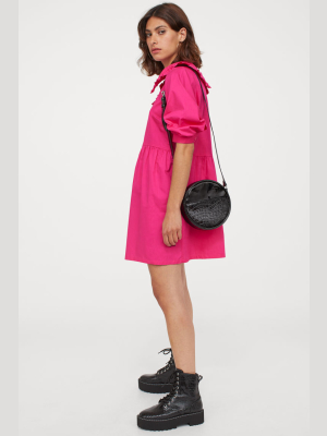 Collared Poplin Dress