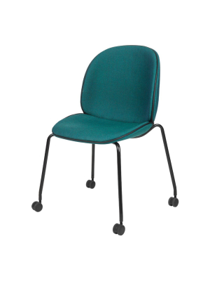 Beetle Dining Chair - Castor Base - Fully Upholstered