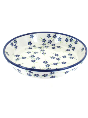 Blue Rose Polish Pottery Willow Pie Plate