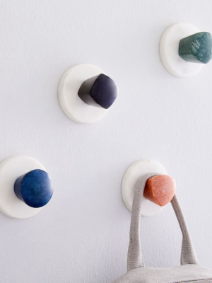 Marble Medley Wall Hooks (set Of 4)