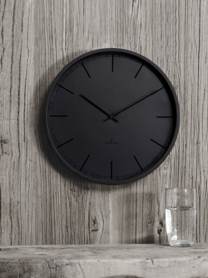 Tone45 Silent Wall Clock Black Index