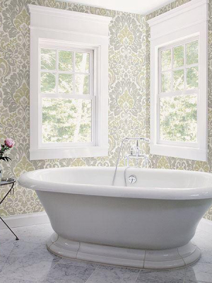 Garden Of Eden Damask Wallpaper In Yellow From The Celadon Collection By Brewster Home Fashions