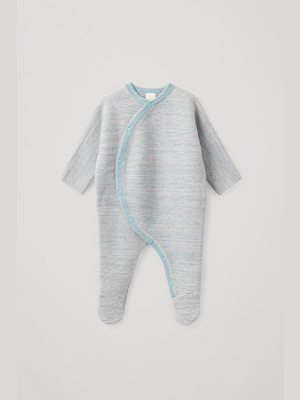 Knitted Cotton-wool Babygrow