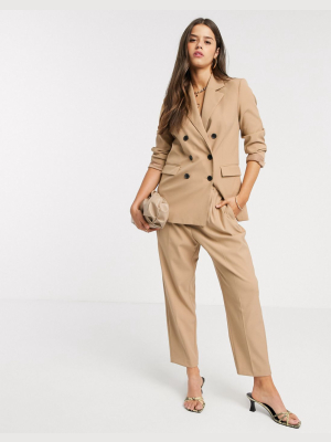 Mango Elasticated Tailored Pants Two-piece In Camel