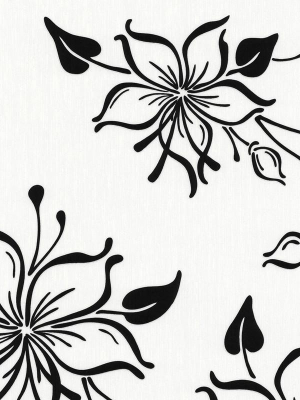 Joyful Floral Wallpaper In Black And White Design By Bd Wall