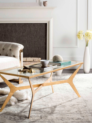 Edythe Coffee Table - Gold / Clear - Safavieh