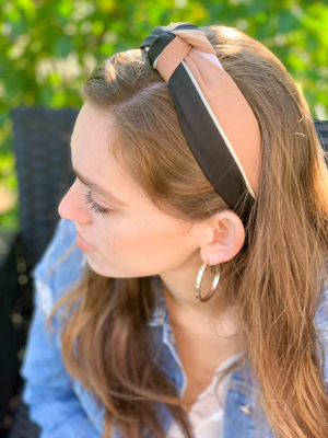 Colorblock Top Knot Headband