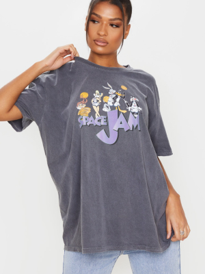 Grey Space Jam Washed T Shirt