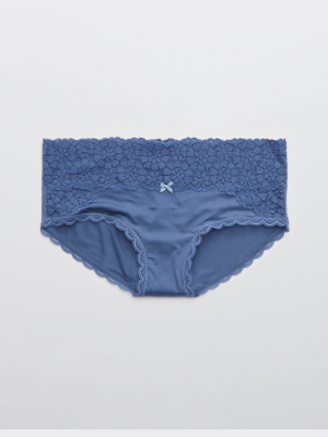 Aerie Sugar Cookie Lace Shine Boybrief Underwear