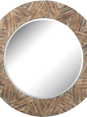 Argon Round Wicker Mirror