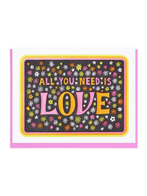 All You Need Is Love Flower Card