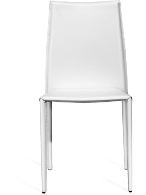 Interlude Home Van Set Of 4 Stacking Chairs - Winter White