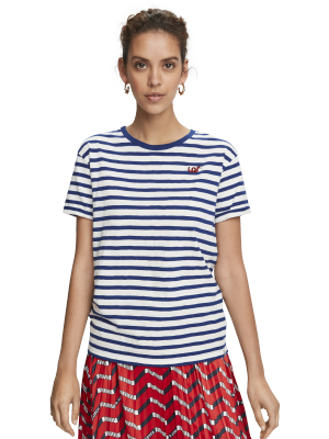 Striped Cotton Short Sleeve T-shirt