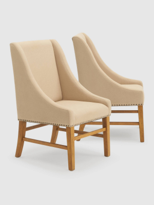 Set Of 2 Bella Dining Chair Beige - Rst Brands