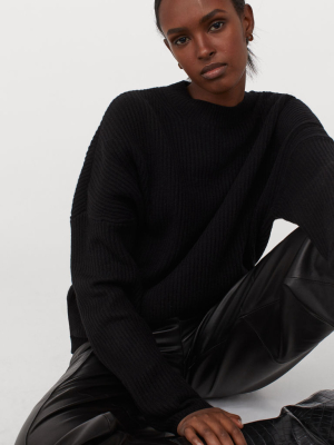 Rib-knit Cashmere Sweater