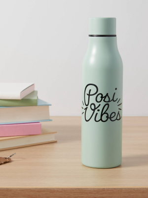 20oz Stainless Steel Vacuum Water Bottle Positive Vibes - Room Essentials™