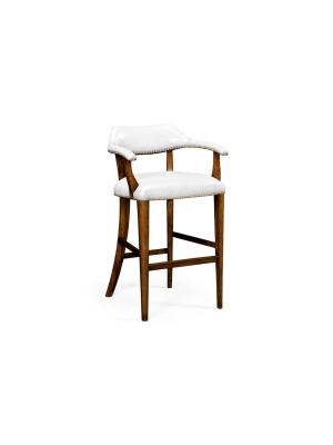 Walnut Library Bar Stool