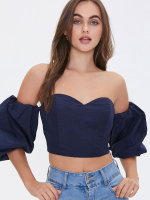 Off-the-shoulder Puff-sleeve Top