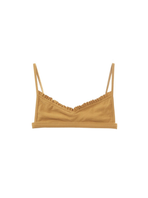 Made By Dawn Faith Top Ribbed Jacquard Camel