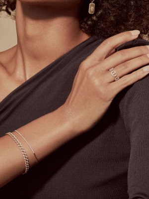 14kt White Gold Diamond Annette Chain Link Bracelet