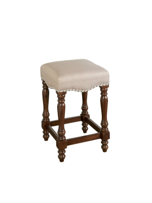 Willow Backless Counter Height Barstool Buff Beige - Linon