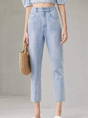 Light Slouchy Ankle Jeans