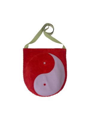 Manimal Pink And Red Yin And Yang Large Purse