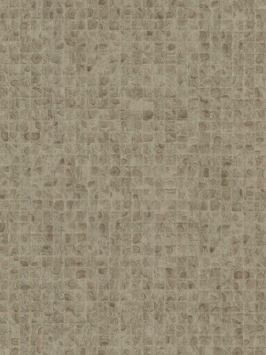 Leather Lux Wallpaper In Beige From The Traveler Collection By Ronald Redding