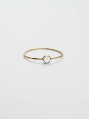 Micro Dot Ring, Moonstone