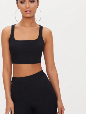 Black Bandage Crop Top