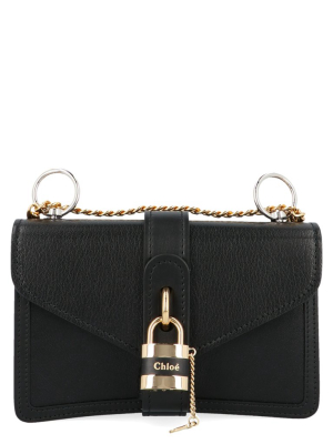 Chloé Aby Logo Padlock Chain Shoulder Bag