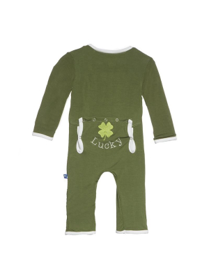 Kickee Pants Lucky Applique Coverall