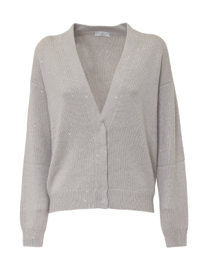 Brunello Cucinelli Sequin Embellished Cardigan