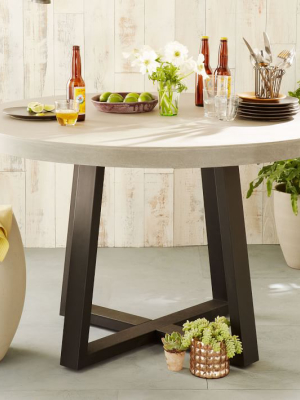 Slab Outdoor Round Dining Table