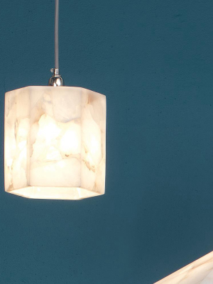 Jamie Young Borealis Hexagon Pendant In Alabaster