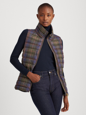 Packable Plaid Vest