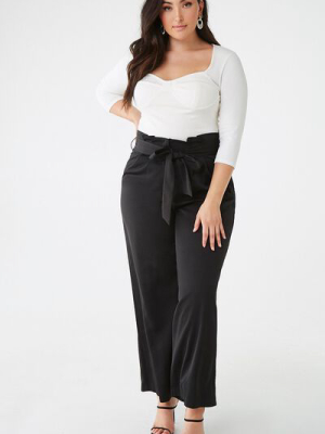 Plus Size Paperbag Pants