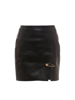 Versace Medusa Head Embellished Mini Skirt