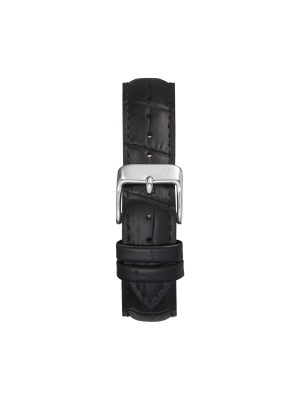 Croc Leather Black Strap