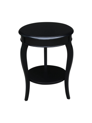 Cambria Round End Table Black - International Concepts