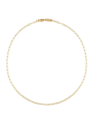 Petite Oval Link Necklace In Gold 16" Or 18"