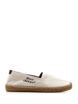 Saint Laurent Embroidered Logo Espadrilles