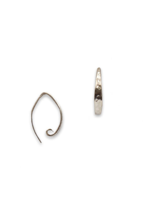 Dawn Curled Earrings - Silver