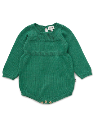 Oeuf Knit Romper - Grass Green