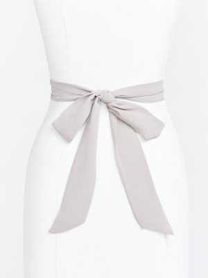 Bridesmaid Sash ~ Dove Grey Chiffon