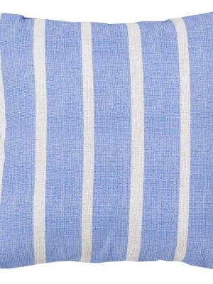 Madison Stripe Sky Blue/light Gray Pillow