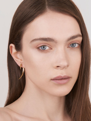 Single Yellow Gold Vermeil Hook Earring