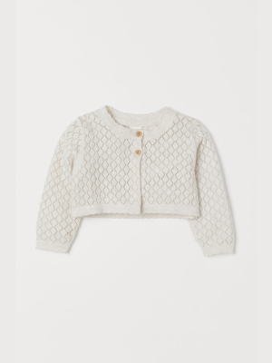 Pointelle Bolero Sweater