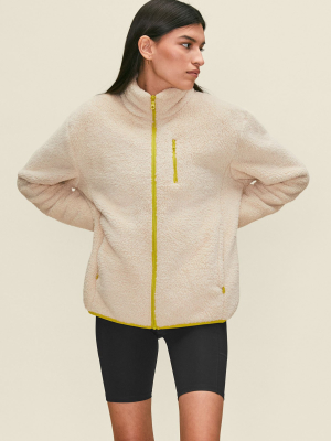 Cream Full-zip Fleece